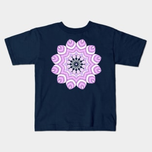 Pink Glitter Mandala Kids T-Shirt